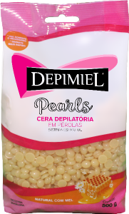 Cera Depilatória Depimiel Pearls Natural C/ Mel Sistema Espanhol Em Pérolas 500g