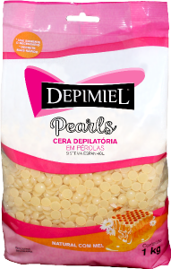 Cera Depilatória Depimiel Pearls Natural C/ Mel Sistema Espanhol Em Pérolas 1kg