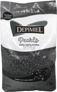Cera Depilatória Depimiel Pearls Negra C/ Lama Negra Sistema Espanhol Em Pérolas 1kg