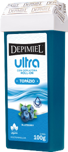 Cera Depilatória Depimiel Corporal Roll-On Ultra Topazio Bluebberry 100g