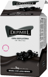 Cera Depilatória Depimiel Negra C/ Lama Negra 4 Potes De 250g S/ Parafina Sistema Espanhol 1kg