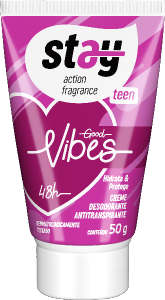 Desodorante Creme Stay Teen Good Vibes 48h Bisnaga 50g