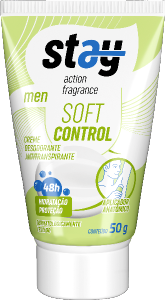 Desodorante Creme Stay Soft Control Men 48h Bisnaga 50g