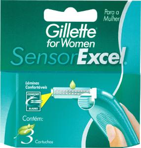 Carga Gillette Sensor Excl Feminino 3 Unidade
