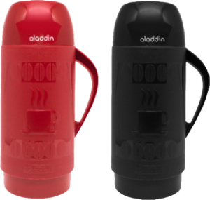 Garrafa Térmica Tradicional De Rolha 750ml Vermelho E Preto Aladdin Ref 3110