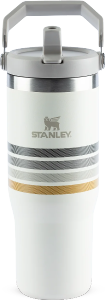Garrafa Térmica Flip Straw Varsity 887ml Cream Ash Stripes Stanley Ref 8483