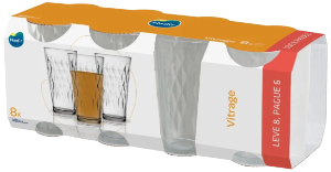 Conjunto De Copos Vitrage Long Drink 350ml 8 Unidades Nadir Ref