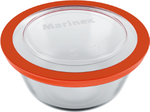 Tigela Marinex Prática Redonda C/Tampa 600ml Pequena Vermelha Nadir Ref 6312