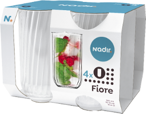 Conjunto De Copos Fiore Long Drink 315ml 4 Unidades Nadir Ref 7674