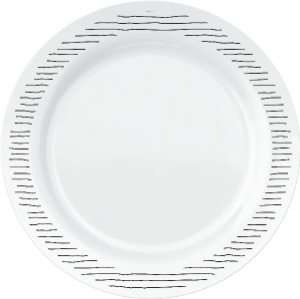 Prato Opaline Menu Raso Decorado Doodle Ø26,5cm 12 Unidades Nadir Ref 5543