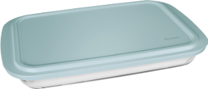 Assadeira Marinex Retangular C/ Tampa Plástica 2,9l Azul Nadir Ref 6536