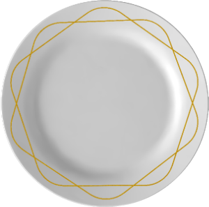 Prato Opaline Menu Sobremesa Lines Natal Ø19cm 24 Unidades Nadir Ref 5343