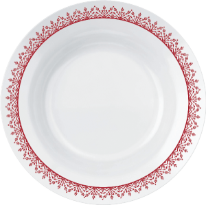 Prato Opaline Menu Fundo Decorado Padrões Ø23cm 24 Unidades Nadir Ref 5843