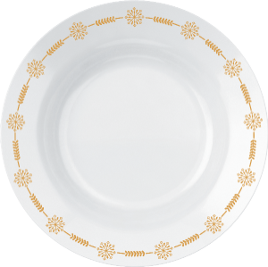 Prato Opaline Menu Fundo Decorado Flocos De Neve Ø23cm 24 Unidades Nadir Ref 5843