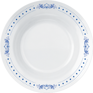 Prato Opaline Menu Fundo Decorado Barroque Ø23cm 24 Unidades Nadir Ref 5843