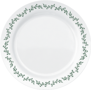 Prato Opaline Menu Raso Decorado Flores Teal Ø26,5cm 12 Unidades Nadir Ref 5543
