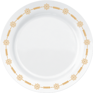 Prato Opaline Menu Raso Decorado Flocos De Neve Ø26,5cm 12 Unidades Nadir Ref 5543