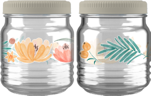 Pote Juá Decorado Jardim Secreto 500ml Cores Sortidas Nadir Ref 9f051
