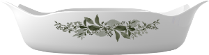 Assadeira Opaline Oval C/ Alças Decorada Cottage Home 1l Nadir Ref 655917