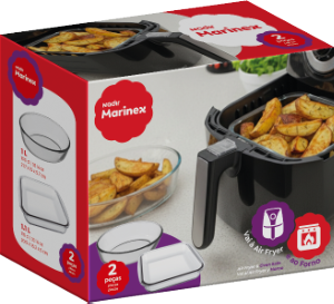 Conjunto De Assadeiras Marinex Airfryer 2 Peças Nadir Ref 9021