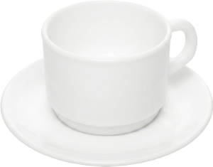 Xícara Opaline Chá C/ Pires 240ml Branco Nadir Ref 5d054