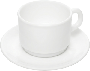 Xícara Opaline Café C/Pires 85ml Branco Nadir Ref 5c054