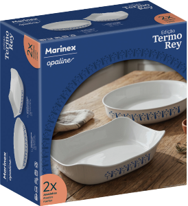 Conjunto De Assadeiras Opaline Termo Rey 2 Peças Nadir Ref 9068