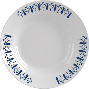 Prato Opaline Menu Fundo Termo Rey Azul Ø23cm 24 Unidades Nadir Ref 5843