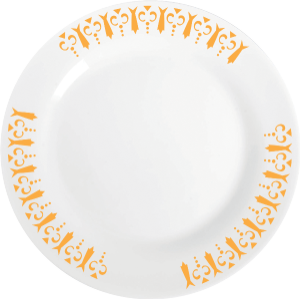 Prato Opaline Menu Fundo Termo Rey Laranjado Ø23cm 24 Unidades Nadir Ref 5843