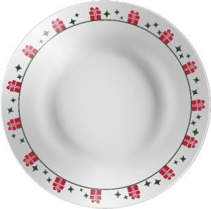 Prato Opaline Menu Fundo Guirlanda Natal Ø23cm 24 Unidades Nadir Ref
