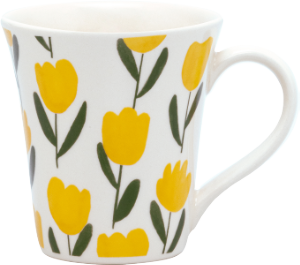 Caneca Tulipa Cerâmica 330ml Encanto 12 Unidades Oxford Ref 129316