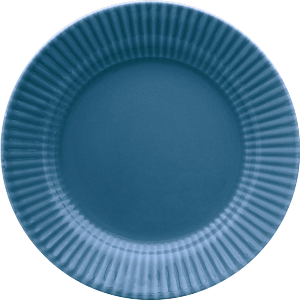 Prato Sobremesa Biona Canelé Cerâmica Ø18cm Azul 12 Unidades Oxford Ref 135903