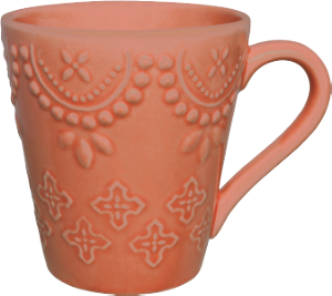 Caneca Biona Dalas Cerâmica 280ml Salmão 12 Unidades Oxford Ref 139444