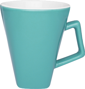 Caneca Quartier Cerâmica 350ml Branco E Verde Azulado 12 Unidades Oxford Ref 023198