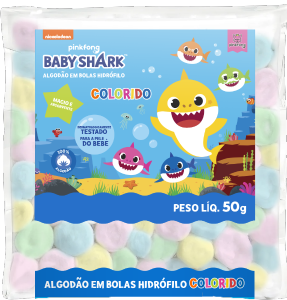 Algodão Cremer Baby Shark Colorido 50g