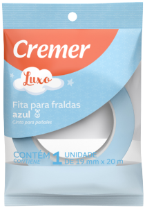 Fita Adesiva Cremer Luxo 19mm X 20m Azul 1 Unidade