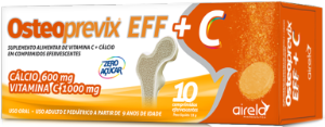 Osteoprevix Eff+C 600mg+1000mg 10 Comprimidos Efervescentes Zero Açúcar Airela Pharmacêutica