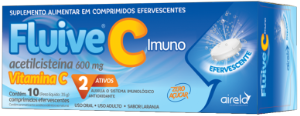 Fluive C Imuno 600mg 10 Comprimidos Efervescentes Adulto Sabor Laranja Airela Pharmacêutica