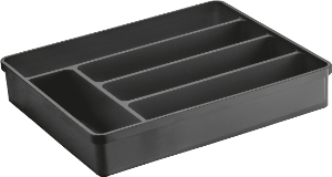 Organizador Multiuso Pp S/ Tampa (A6 X C29,6 X L35,5)Cm Preto Uz Ref Uz366-Pr