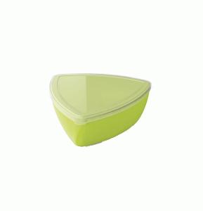 Saladeira Plus Plástico Triangular C/ Tampa 4l (C26,5x L26,5x A10,1cm) Verde Uz R 192-Vcl