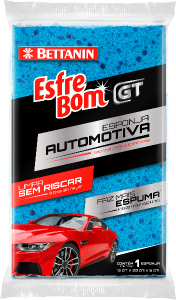 Esponja Automotiva Esfrebom Limpa Sem Riscar Azul Bettanin Ref 404