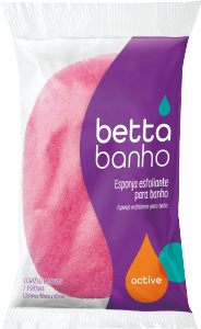 Esponja De Banho Bettabanho Active Esfoliante Rosa Bettanin Ref 466