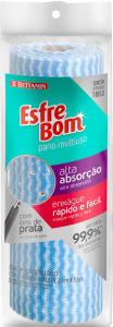 Pano Multiuso Esfrebom Alta Absorção 20 X 30cm Azul 25 Unidades Bettanin Ref Bt49069