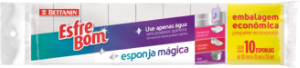 Esponja Mágica Esfrebom Branco C/ 10 Unidades  Bettanin Embalagem Economica Ref Bt4510