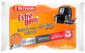 Esponja Esfrebom Limpeza Delicada Laran/Amarela Bettanin Ref Bt4821