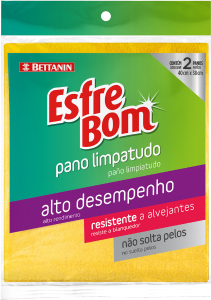 Pano Esfrebom Limpatudo (38 X 40cm)  Amarelo 2 Unidades Bettanin Ref 4933