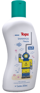 Shampoo Topz Baby Neutro Ph Balanceado S/ Corantes Não Arde Os Olhos 200ml