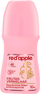 Desodorante Roll-On Red Apple Frutas Vermelhas Proteção Seca Antitranspirante S/ Álcool 48h 50ml