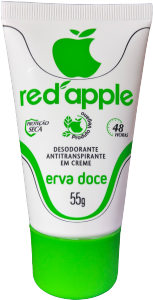 Desodorante Creme Red Apple Bisnaga Erva Doce 55g