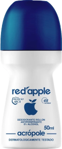 Desodorante Roll-On Red Apple Acrópole Proteção Seca Antitranspirante S/ Álcool 48h 50ml